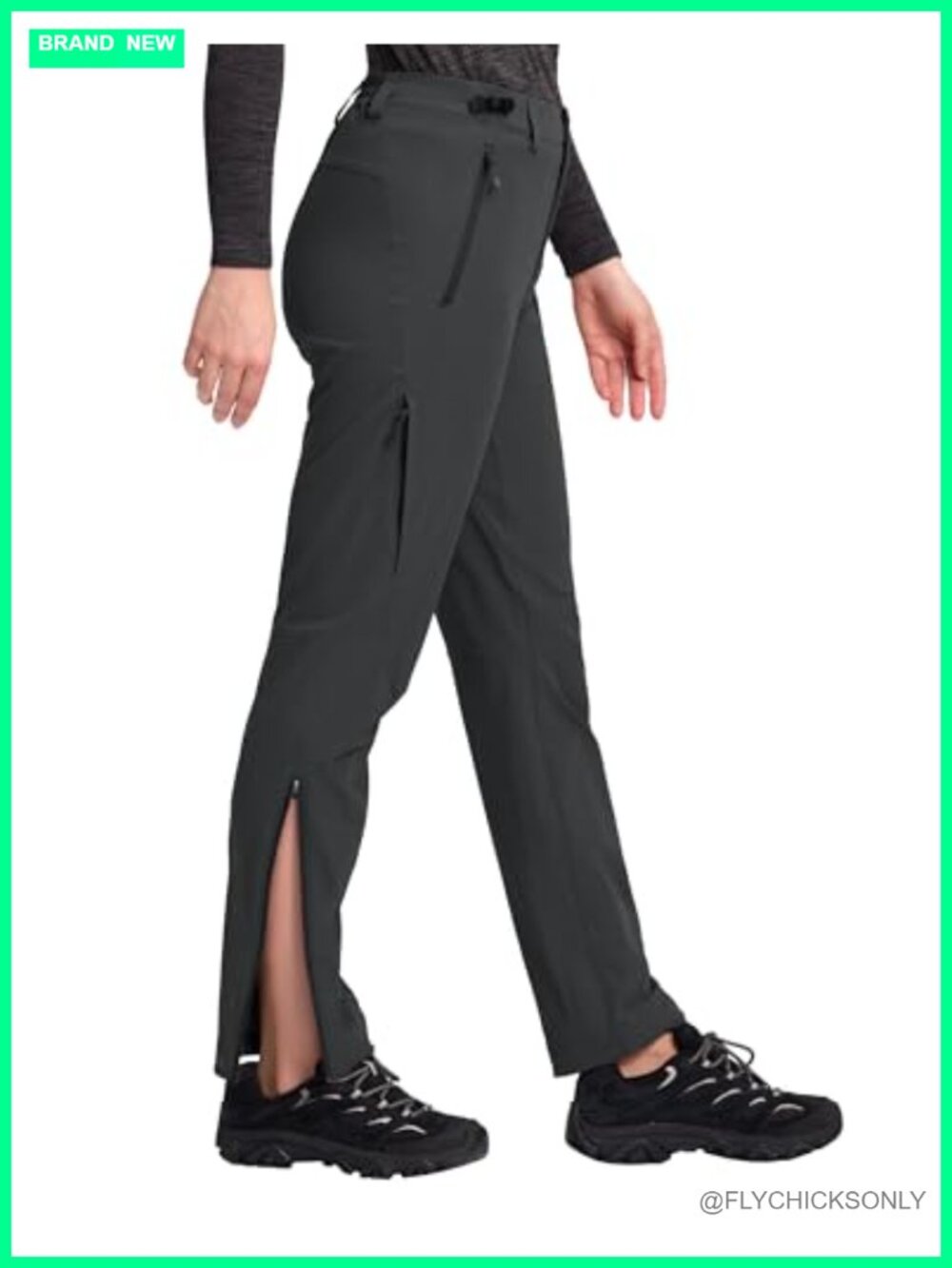 Women's Hiking Pants Lightweight Quick Dry Stretch Cargo Ankle Zip